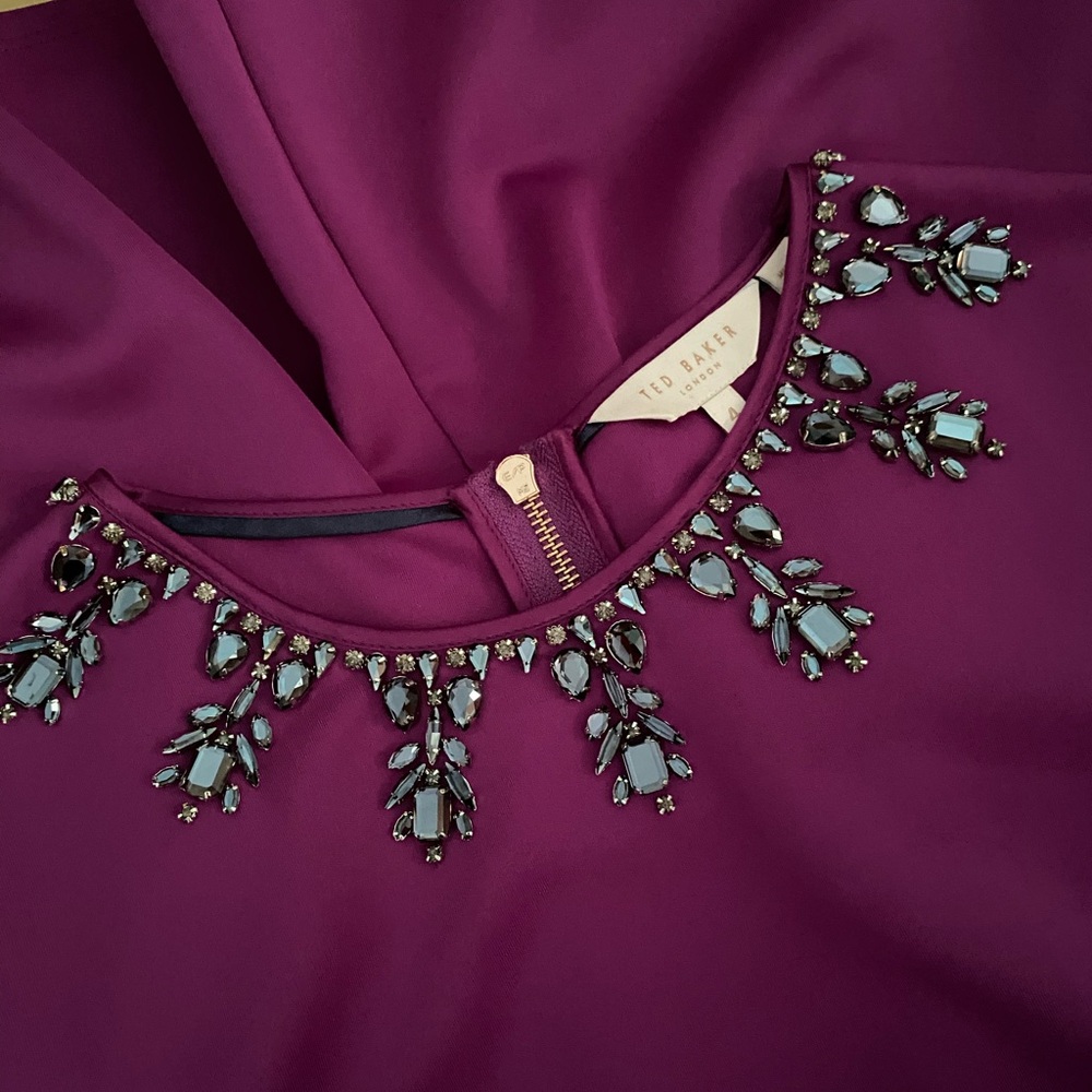 NWOT Ted Baker Jadore Dress 8/10 Sequins Beaded